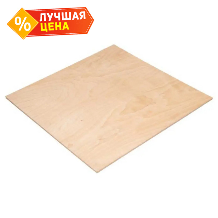 Фанера ФК сорт 1/2 4х1525х1525 мм
